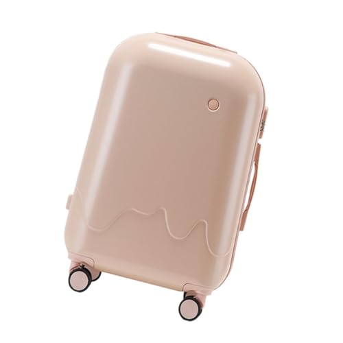 HEWOOJA Reisekoffer Neuer Eiscreme-Koffer, Universal-Rad-Trolley, Leichter Boarding-Koffer, 20 Zoll, for Männer Und Frauen Trolley (Color : Pink, Size : 24in) von HEWOOJA