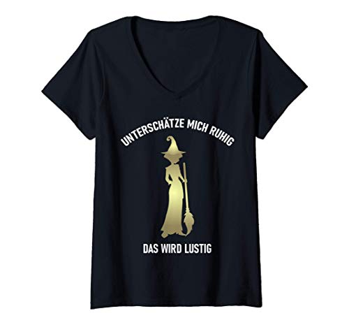 Damen WITZIGES HALLOWEEN T-SHIRT - HEXEN T-Shirt mit V-Ausschnitt Damen WITZIGES HALLOWEEN T-SHIRT - HEXEN T-Shirt mit V-Ausschnitt von HEXE T-SHIRT U. HALLOWEEN T-SHIRT DESIGNS