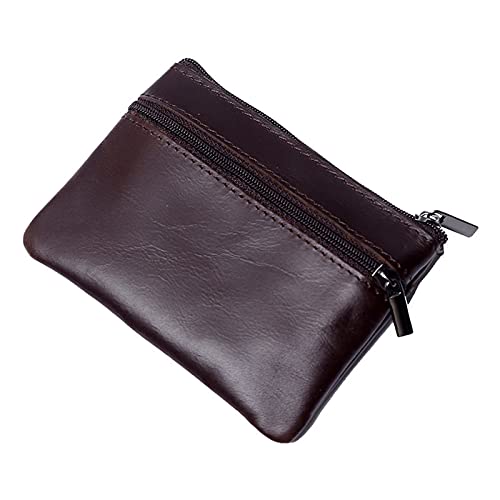 HEXEH Kartenhülle Visitenkarteninhaber Visitenkartenkoffer Reißverschluss Brieftasche Key Case Geschäftsname Karten Fall for Frauen Leder 5 Farben Visitenkartenhalter (Color : A) von HEXEH