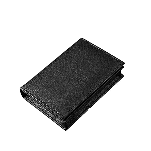 Kartenhülle Business-Handgepäck for Herren Visitenkartenetui mit großem Fassungsvermögen Visitenkartenetui aus Leder Multi-Card-Kartenetui Visitenkartenhalter (Color : Schwarz) von HEXEH