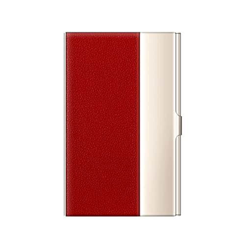 Kartenhülle Visitenkartenetui for Herren Dünner, abriebfester Visitenkartenhalter Tragbares Visitenkartenetui for Damen Visitenkartenhalter (Color : Rood) von HEXEH