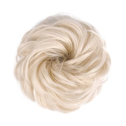 Smutsigt hårbulle (1/2 Stück) Dutt-Pferdeschwanz-Haarverlängerungen for Frauen, Mädchen, Kinder, synthetische lockige Donut-Chignon-Haarteile, elastisches Haarband, Hochsteckfrisur, Chignon, flauschig von HEXEH