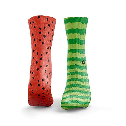 HEXXEE Damen Socken mit Wassermelonen-Motiv, Mehrfarbig, 36 von HEXXEE