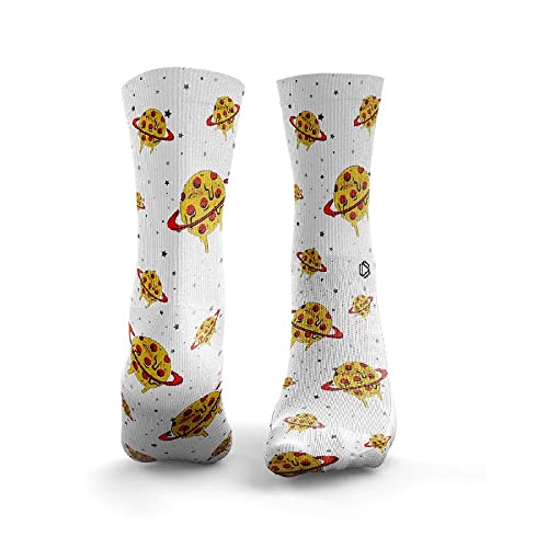 HEXXEE Herren Pizza Planet Socken, Mehrfarbig, L von HEXXEE