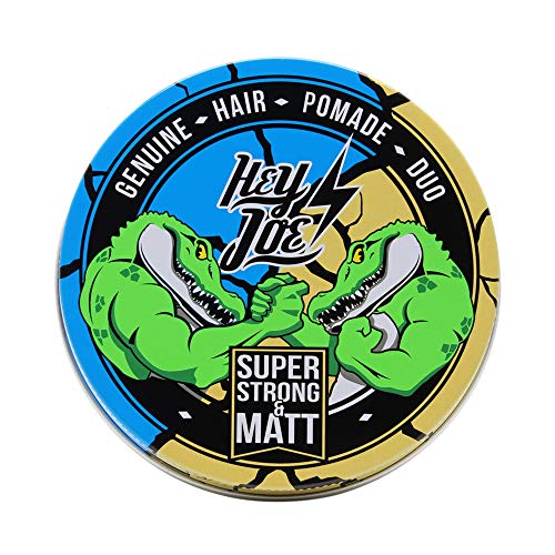 HEY JOE! Genuine Haar Pomade Herren Duo 100 ml | 2 in 1 Dose mit Haarpomade Männer [ Extra Starkem Halt + Mattem Finish ] - Professionelle Haarstyling Produkte von HEY JOE