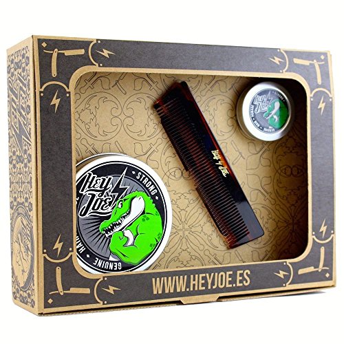 HEY JOE! Pomade Survival Kit Strong | Professionelles Haarstyling Geschenkset für Herren - Enthält Haarpomade Männer mit Starkem Halt und Taschenkamm von HEY JOE