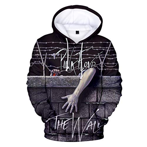 Herren Damen Rock & Hiphop Thema Sweatshirt Kapuzenpullover T-Shirts 3D-Druck Polyester Hoodie Pullover Perfekt für Männer Frauen Fans S-4XL,H1,XXXL von HEY XQ