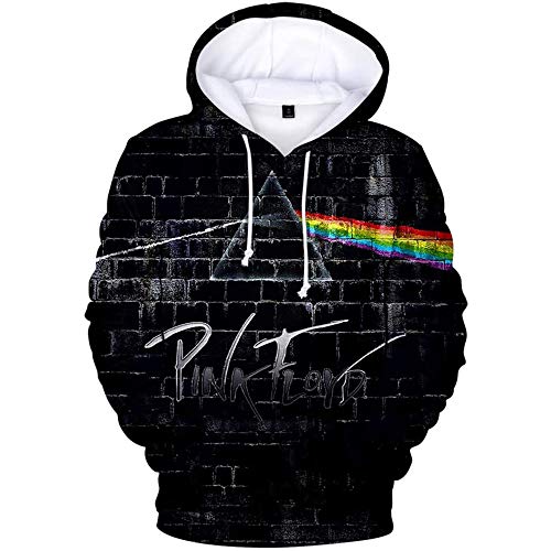 Pink Floyd Hoodie Pullover T-Shirts Sweatshirts 3D-Druck Polyester Perfekt für Damen Herren Fans,H2,L von HEY XQ