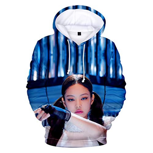Unisex Kpop Hoodie Pullover T Shirt Jisoo Lisa Rose Jennie Fanartikel 3D-Druck Sweatshirt Jumper Perfekt für Herren Damen Mädchen Fans,MS-Jennie,L von HEY XQ