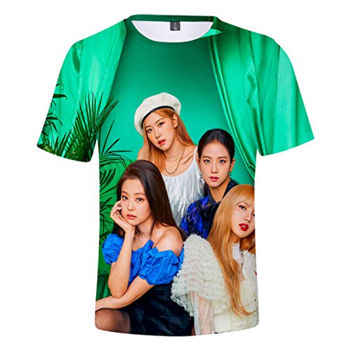 Unisex Kpop Pullover Hoodie T Shirt Jisoo Lisa Rose Jennie Kapuzenpullover 3D-Druck Sweatshirt Jumper Perfekt für Herren Damen Mädchen Fans,TX-BP002,S von HEY XQ
