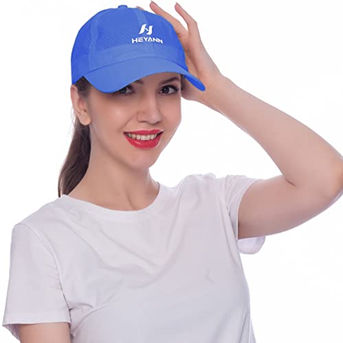 HEYANN Hüte Mützen & Caps für Herren,Trucker Cap Herren Baseball Cap Unisex Baseball Kappen Outdoor Hut Atmungsaktive Schnell Trocknend Sommer Basecap Baseballmütze (Blau) von HEYANN