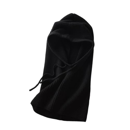 HEYANN Mütze Damen Winter,Balaclava Hut Kapuzen-Schal Sturmhaube Winter Kaschmir Strickmütze Mütze Skimaske Skimütze Outdoor Winddichter Frauen Sturmhaube Kapuze Huts (Schwarz) von HEYANN