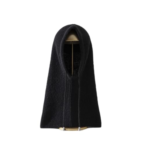 HEYANN Sturmhaube Fahrrad Full Face Gesichtshaube Balaclava Damen Hood Hat Winter Damen Kapuzenschal Neck Warmer Men Beanie Strickmützen für Damen (Schwarz) von HEYANN