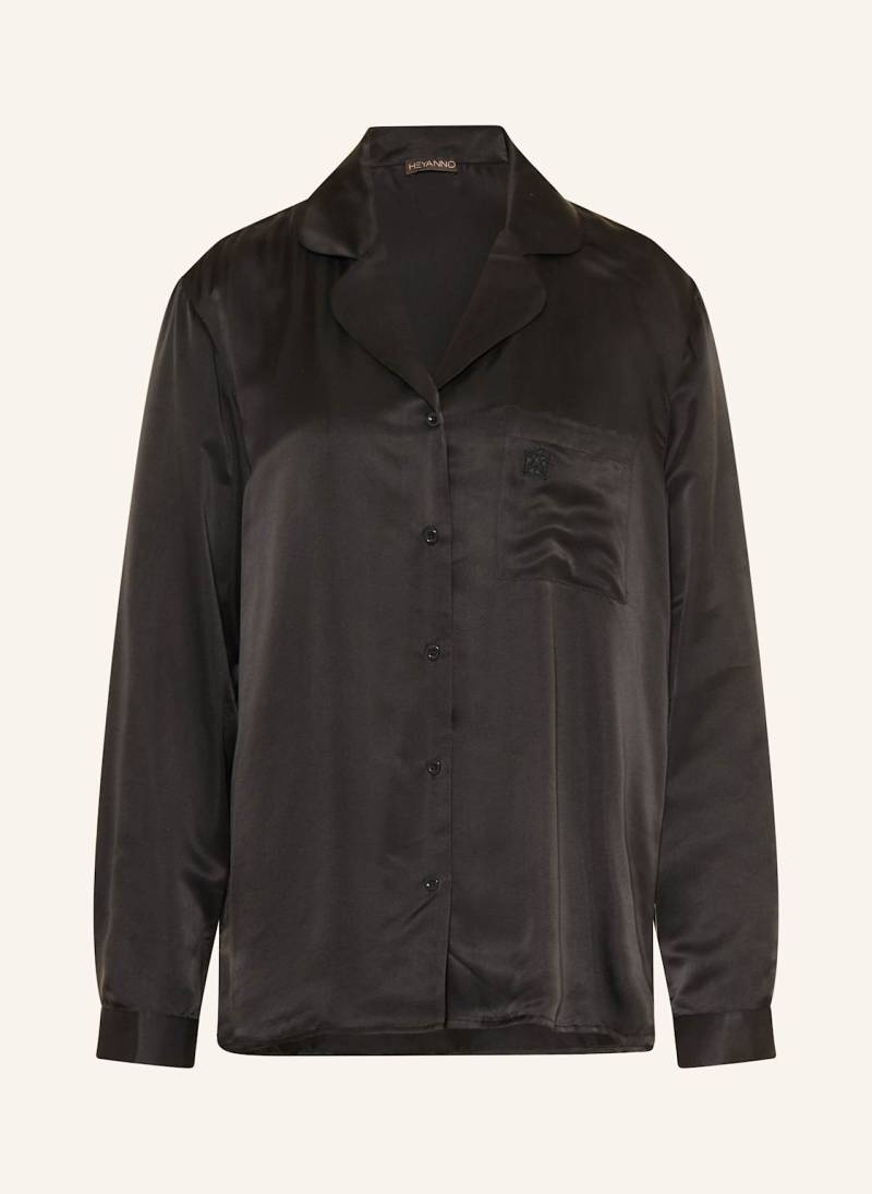 Heyanno Bluse Sandy Mit Seide schwarz von HEYANNO