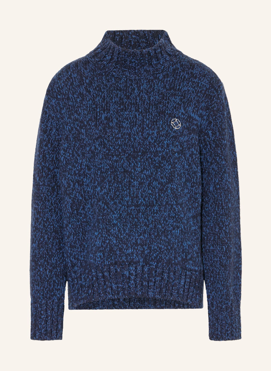 Heyanno Pullover Mmhgrace Im Materialmix blau von HEYANNO