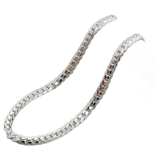 HEYBB 925 5,5 mm klassische flache Schlangenkette Halskette für Männer Frauen Gliederkette Halsketten Charm Schmuck Geschenke von HEYBB