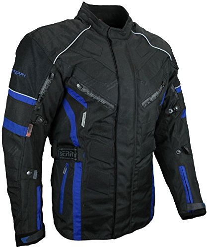 HEYBERRY Herren Touren Motorradjacke Textil schwarz blau Gr. XL von HEYBERRY