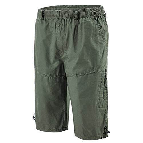 Kurze Hosen Herren Sporthose Herren Kurz mit Tasche Mode Herren Sommer Schnelltrocknend Wanderhose Kurz mit Reissverschluss Schnelltrocknend Leichte Stretchstoff Leicht Atmungsaktiv Grün XL von HEYCE