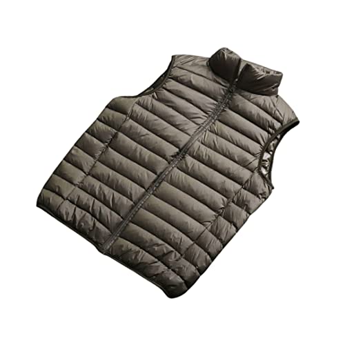 Herren Ultra Light Daunenweste Packable Puffer Vest Olive GN XL von HEYDHSDC