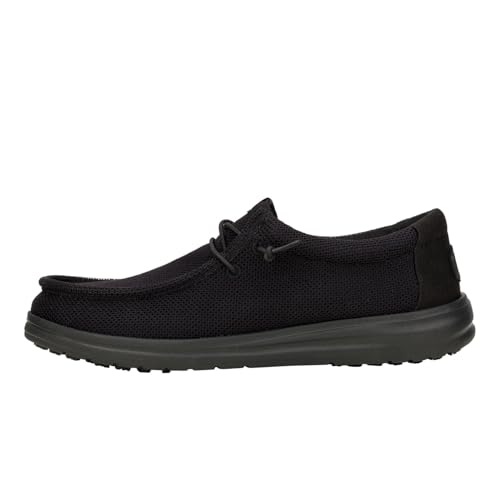 HEYDUDE Herren Wally Work CE Schlupfhalbschuhe | Leichte CE-zertifizierte Arbeitsschuhe | Wasserabweisende & rutschfeste Außensohle, schwarz (netzstoff), 10 Wide von HEYDUDE