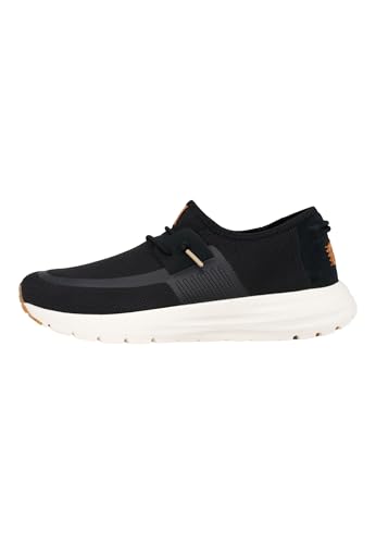 HEYDUDE Sirocco Neutrals Herren - Slip-on Schuhe - Mokassin-Stil, Black/White, 41 von HEYDUDE