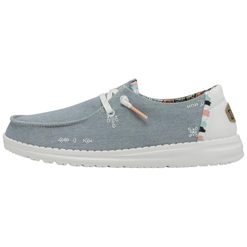 HEYDUDE Wendy Boho Damen - Slip on Schuhe - Mokassin Stil, Light Denim, 36 von HEYDUDE
