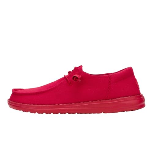 HEYDUDE Wendy Funk Mono Canvas Varsity Red Damen Schuhe Slip On Loafers, Bequem & Leicht, Varsity Red, 39 EU von HEYDUDE