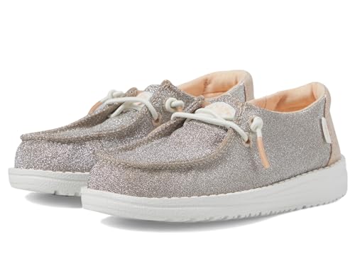 HEYDUDE Wendy T Mädchen Metallic Sparkle Rose Gold Größe 39 | Jugendschuhe | Jugend Schlupfschuhe | Bequem und leicht von HEYDUDE