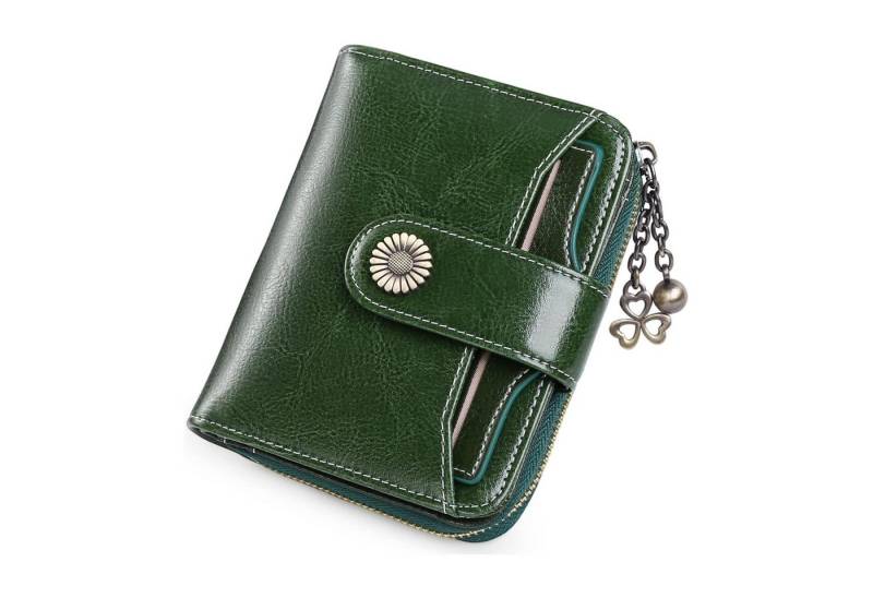 HEYHIPPO Geldbörse Kleines Damen-Portemonnaie, Kartenfach, Reißverschluss, 8 Kartenfächer, 12 x 3 x 10 cm von HEYHIPPO