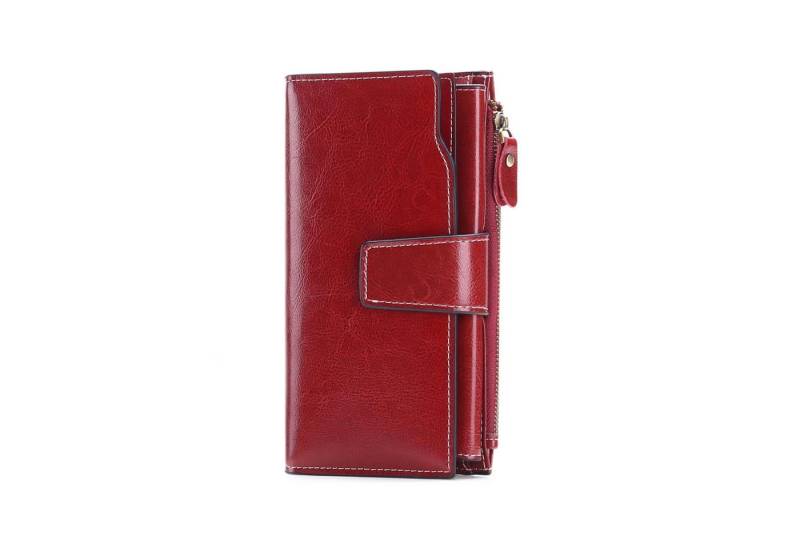 HEYHIPPO Geldbörse Große Damen-Geldbörse aus Leder, RFID-geschützt, (große Damen-Geldbörse, lange Geldbörse mit mehreren Fächern), 20 Kartenfächern und Handyfach von HEYHIPPO