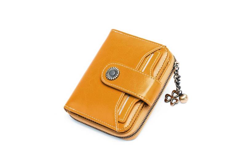 HEYHIPPO Geldbörse Kleines Damen-Portemonnaie, Kartenfach, Reißverschluss, 8 Kartenfächer, 12 x 3 x 10 cm von HEYHIPPO