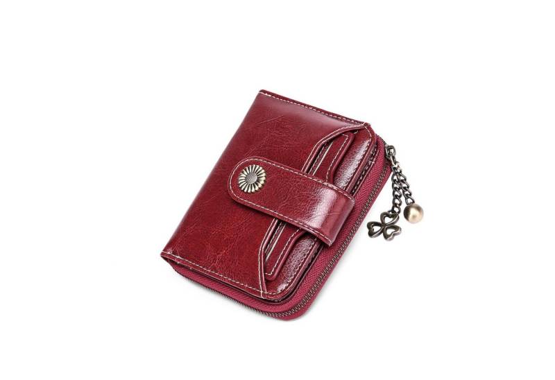 HEYHIPPO Geldbörse Kleines Damen-Portemonnaie, Kartenfach, Reißverschluss, 8 Kartenfächer, 12 x 3 x 10 cm von HEYHIPPO