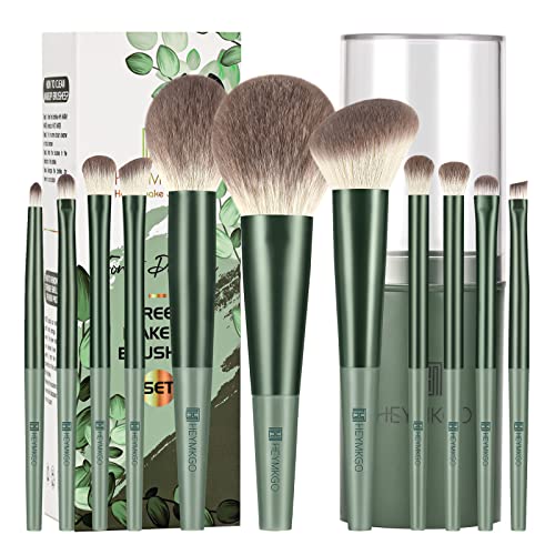 HEYMKGO 11Pcs Make up Pinsel Set Lidschatten Pinselset Kabuki Grundierungspinsel Schminkpinsel Travel, Gesicht Augen Makeup Professionelles Pinselset Makeup mit Aufbewahrung Geschenkbox von HEYMKGO