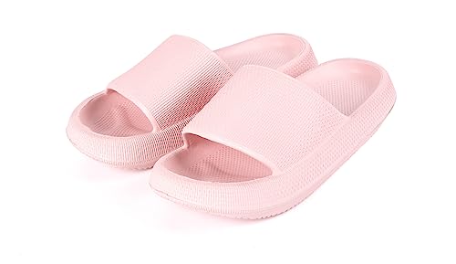 HEYO Damen Badelatschen Leichte Slippers Duschschuhe Badeschuhe Pantoletten Hausschuhe Badeschlappen (Rosa, 40, eu_footwear_size_system, adult, numeric, medium, numeric_40) von HEYO