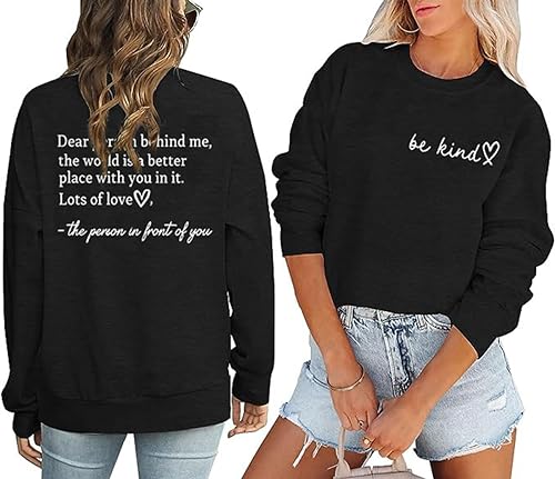 HEYO Damen-Sweatshirt, You Are Amazing Beautiful Enough Pullover Casual Inspiration Positive Langarm Tops, Dunkelgrau-S2, XL von HEYO