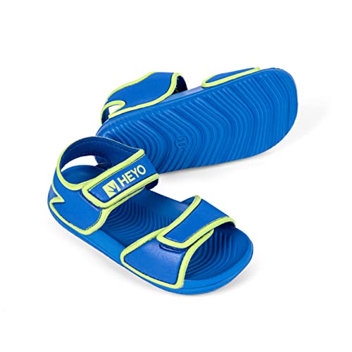 HEYO Sandalen Kinder Sandalen Leichte Kindersandalen Riemchensandalen Klettverschluss (Blau, eu_footwear_size_system, toddler, numeric, medium, numeric_22) von HEYO