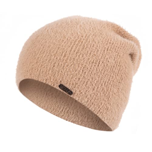 HEYO Slouch Beanie Damen Wintermütze warme Mütze aus Kunstpelz Teddy Fleece H22521 (Carmel) von HEYO