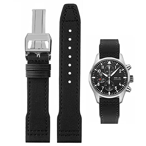 HEYOZURY Uhrenarmband für IWC Uhr Nylon Canvas Armband 20mm 21mm 22mm Ersatzband aus Echtem Ersatz Armband Faltschnalle Strap Original for Für IWC Pilot Portugal Serie für Männer HEYOZURY Uhrenarmband für IWC Uhr Nylon Canvas Armband 20mm 21mm 22mm Ersatzband aus Echtem Ersatz Armband Faltschnalle Strap Original for Für IWC Pilot Portugal Serie für Männer von HEYOZURY