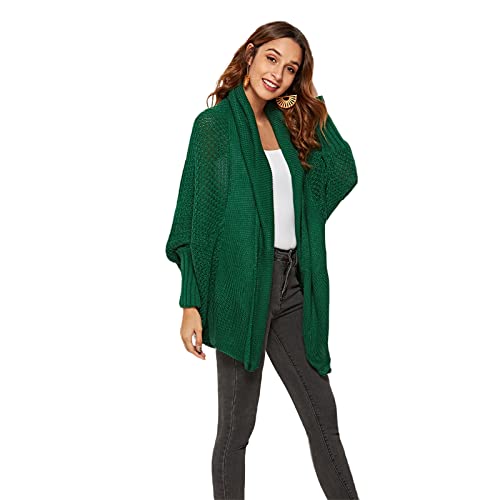 HEYPORK Damen Herbst Winter Warm Bequem Pullover Casual Mode Strickjacke Strickpullover Frauen Winter Pullover Strickpullover Strickjacke Jacke Pullover(Grün, Einheitsgröße) von HEYPORK