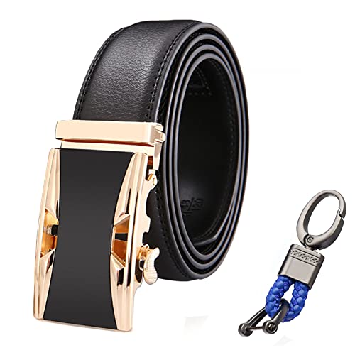HEYU Herren-Gürtel, echtes Leder, Ratschengürtel mit automatischer Schnalle (Bianhu) von HEYU