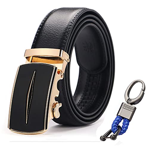 HEYU Herren-Gürtel, echtes Leder, Ratschengürtel mit automatischer Schnalle (Jianjiao) von HEYU