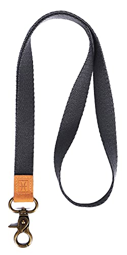 HEZEN Coole Lanyards, Halsband-Schlüsselanhänger, Hals-Lanyards für Schlüssel, Brieftaschen und Ausweishalter (DUNKELGRAU) von HEZEN