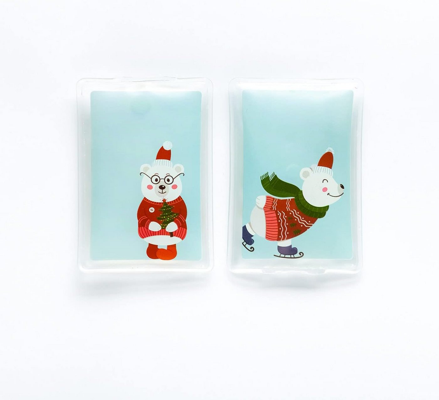 HF Home Flair Handwärmer hochwertige Handwärmer I Wiederverwendbar (2er Set Eisbär), 2-tlg., Wiederverwendbare Taschenwärmer I tolle Muster von HF Home Flair