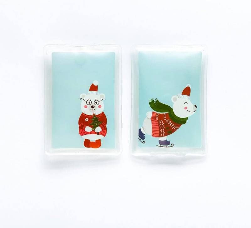 HF Home Flair Handwärmer hochwertige Handwärmer I Wiederverwendbar (2er Set Eisbär), 2-tlg., Wiederverwendbare Taschenwärmer I tolle Muster von HF Home Flair