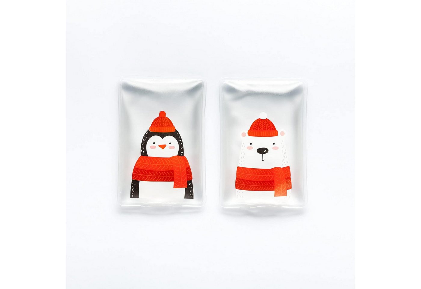 HF Home Flair Handwärmer hochwertige Handwärmer I Wiederverwendbar (2er Set Eisbär & Pinguin), 2-tlg., Wiederverwendbare Taschenwärmer I tolle Muster von HF Home Flair