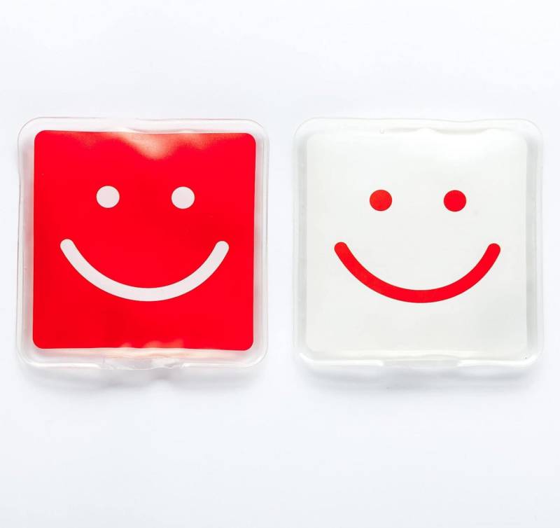 HF Home Flair Handwärmer hochwertige Handwärmer I Wiederverwendbar (2er Set Smiley), 2-tlg., Wiederverwendbare Taschenwärmer I tolle Muster von HF Home Flair