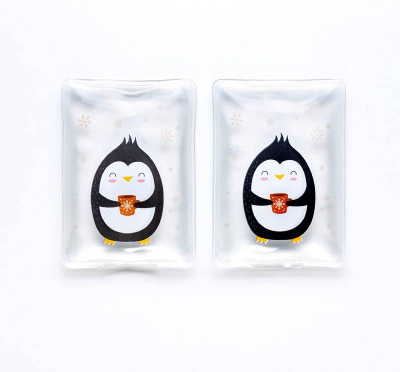 HF Home Flair Handwärmer schöne Handwärmer I Wiederverwendbar (2er Set Pinguin), 2-tlg., Wiederverwendbare Taschenwärmer I tolle Muster von HF Home Flair