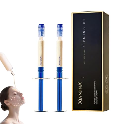 Polypeptid-Kollagen-Elastik-Essenz-Creme, Mikromolekulares Kollagen-Anti-Falten-Lotion, Feuchtigkeitsspendende, straffende Gesichtslotion für Frauen (2PCS) von HFDHD