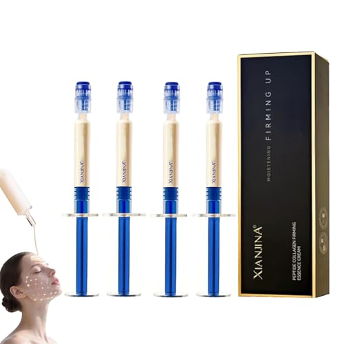 Polypeptid-Kollagen-Elastik-Essenz-Creme, Mikromolekulares Kollagen-Anti-Falten-Lotion, Feuchtigkeitsspendende, straffende Gesichtslotion für Frauen (4PCS) von HFDHD