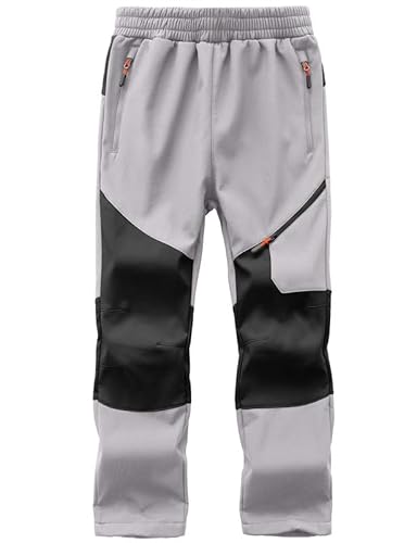 HFDWYJ Softshell Hose Kind Skihose Kinder Softshell Skihose Warm Gefütterte Thermohose Für Jungen Wasserdicht Hose Winddichte Winter Hose Dünne Softshellhose Kinder von HFDWYJ